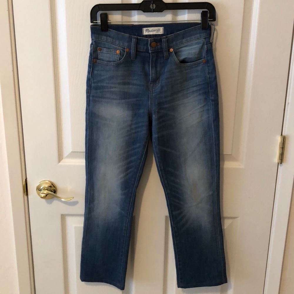 Madewell kick out crop jeans in thom wash - Picture 4 of 9